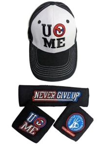 John Cena Black Rise Above Hate Baseball Hat Headband Wristband Set - Picture 1 of 1