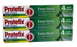 Protefix Haftcreme Aloe Vera Extra Stark Nass Haftkraft 4 fach Effekt 3 x 47g - Bild 1 von 1
