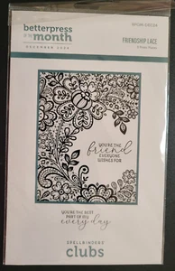 SPELLBINDERS Betterpress Die of Month Club Amistad Encaje BPOM-DEC24 Flores - Imagen 1 de 2