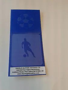 Football & footballer peinture faciale pochoir réutilisable plusieurs fois Euros - Photo 1/1