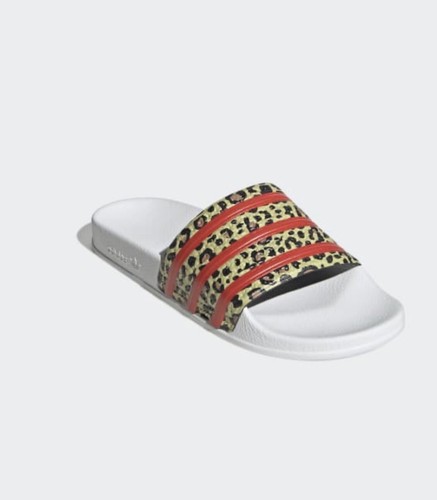 Sandali da uomo Adidas Originals Adilette Leopard Slides nuovi con etichette taglia 10 FX5845