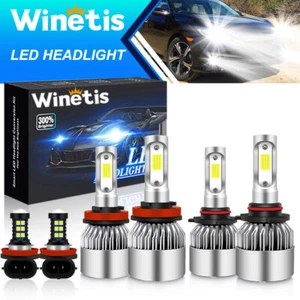 For Honda Civic 2016-2020 LED Headlight High Low Beam + Fog Lights White 6Pcs - Picture 1 of 9