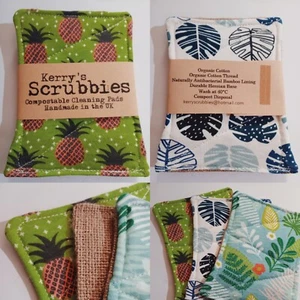 Kerry's Scrubbies: esponja compostable/almohadillas de limpieza: juego de 3 - Imagen 1 de 5