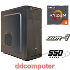 Amd Ryzen 5 5600g Desktop Pc 500gb Nvme Pcie M.2 Ssd 8gb Ram Computer