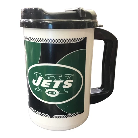 NFL New York Jets 20 oz. Bold Insulated Travel Tumbler Mug Cover