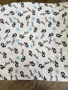 The Cat in the Hat Movie Cotton Knit Jersey with Official Logo Pattern 4 Yards - Picture 1 of 6