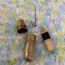 Antique Travel Sewing Kit  Thread Thimble Mini Spools And Needles