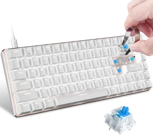 AK33 AJAZZ X NACODEX TASTIERA MECCANICA BLUE SWITCH GEEK BLUE SWITCH LAYOUT USA - Imagen 1 de 9