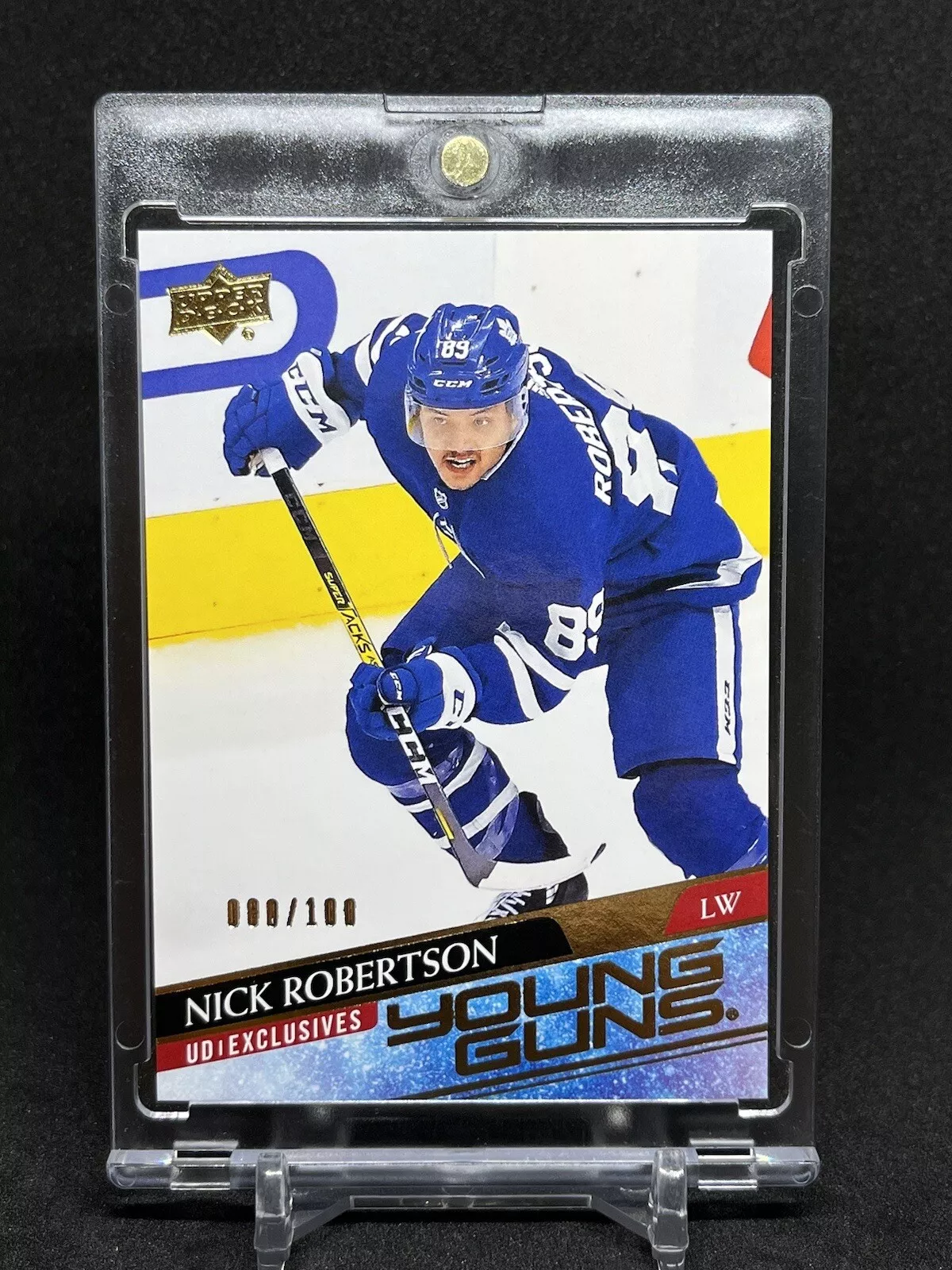 2020-21 Nick Robertson UD Series 1 Young Guns Exclusives /100 Card #237  Rare