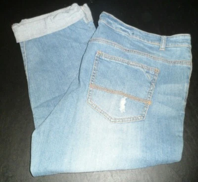 NWOT Women's Pure Energy Shredded Capri Pants Blue Jeans Denim Pants Sz 20 - Image 1 of 4