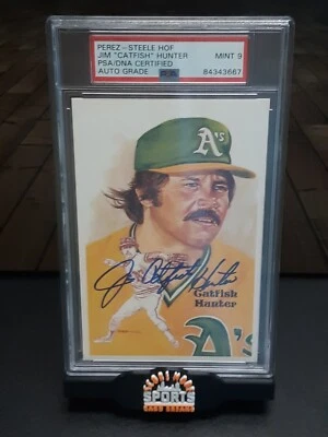 Jim "Catfish" Hunter Perez-Steele Auto PSA - Image 1 of 2