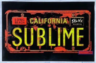 Sublime Orange License Plate Vintage Black Light Poster 23 x 35 - Image 1 of 2