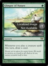 1X Glimpse of Nature Champions of Kamigawa Italian MP MTG CARD