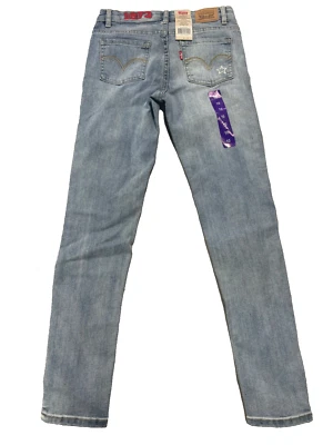 Levis джинсы девочек 710 супер узкие регулируемая талия (легкая стирка, размер 7) новый с Ярлыками - Изображение 1 из 3