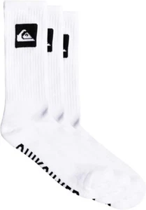 crew pack Chaussettes Pack de 3 blanc Homme for men Socks quiksilver LOGO white - Picture 1 of 2