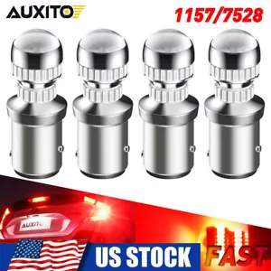 4x High Power Bright Red 1157 7528 SMD LED Turn Signal Brake Tail Light Bulb EON - Foto 1 di 12