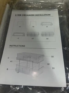 2 Tier Clear Organizer with Dividers Multi-Purpose Slide-Out Storage Container - Picture 1 of 2
