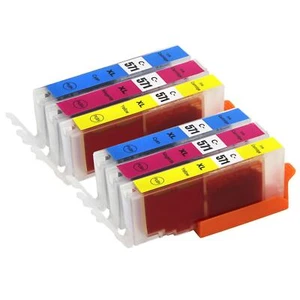 6 C/M/Y Cartouches d'encre C-571 pour Canon PIXMA MG5750, MG6852, TS5050, TS8050 - Bild 1 von 6