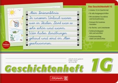 BRUNNEN SCHREIBLERNHEFT A5 QUER LINEATUR 1G SCHREIBLERN-HEFT SCHULE - Bild 1 von 2