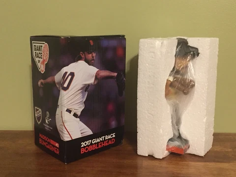 MADISON BUMGARNER SF GIANTS 2017 RACE BOBBLEHEAD SGA NEW IN BOX BOBBLE MAD BUM! Cover