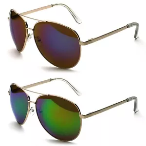 NEW Classic Retro Men's Fashion Vintage Designer Sunglasses Gold - Picture 1 of 3