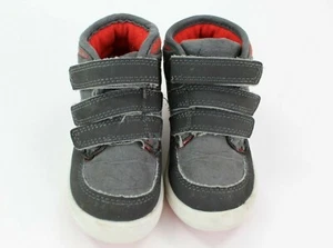 Baby Boy OshKosh B'gosh Hightop Casual Sneakers Grey Size 6  - Picture 1 of 7
