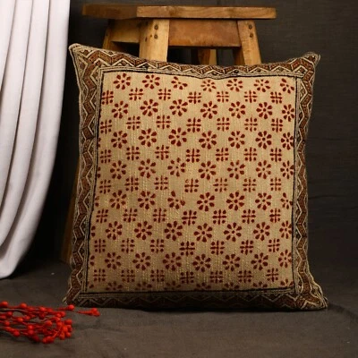 Capa de almofada decorativa para decoração de fazenda design Bagru capa de travesseiro - Imagem 1 de 4