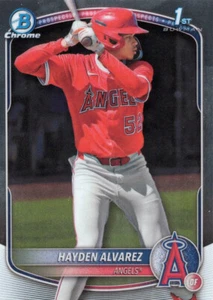 Hayden Alvarez 1st Chrome Prospect Rookie 2025 Bowman Card #BCP-12 LA Angels - Picture 1 of 2