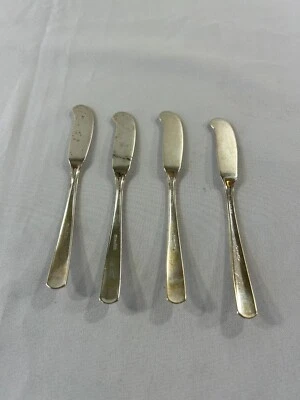 Gorham Camellia Plata de Ley 4 Esparcidores de Mantequilla - Sin Monogramas - De Colección 1941 - 2 Foto 1 de 4