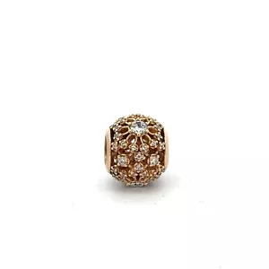 Pandora 14 Karat Gold Inner Radiance Cubic Zirconia Charm 750838CZ NWOT - Bild 1 von 2