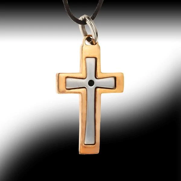 New Vero Vicenza Copper Bordered Cross Pendant - Image 1 of 1