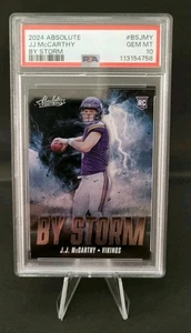 2024 PANINI ABSOLUTE BY STORM JJ MCCARTHY PSA 10 #BS-JMY ROOKIE RC - POP 3 - Picture 1 of 2