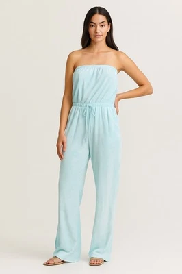 Mono Beyond Yoga Tropez para mujer S/P bebé azul tela de rizo sin tirantes playa Foto 1 de 4