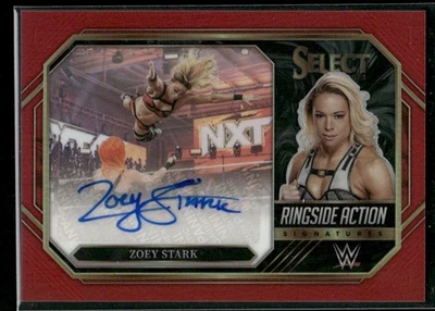 2023 Select WWE Zoey Stark #RA-ZST Ringside Action Signatures Red Prizm /60 - Image 1 of 2