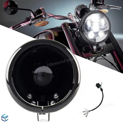 5.75'' Motorcycle Headlight Housing Bracket Glossy for Harley Sportster Suzuki - Image 1 of 4
