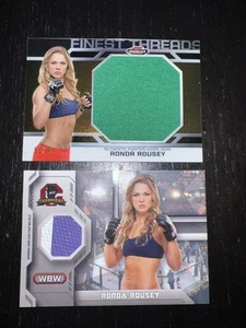 2x Ronda Rousey Topps Relic - 2013 UFC Finest Threads Gold 51/88 + 2014 Mat Card - Bild 1 von 11