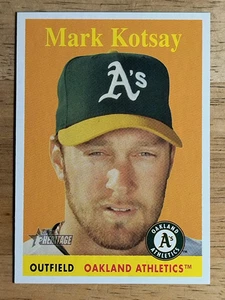 Topps Heritage #23b 2007 Mark Kotsay YN - Imagen 1 de 2