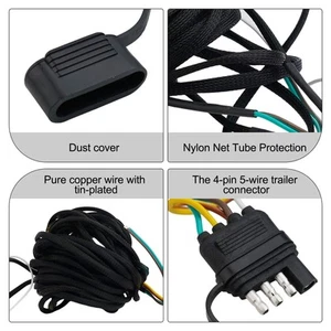 4 Pin Trailer Harness Anti-Corrosion Construction Reliable Wiring Solution - Picture 1 of 12