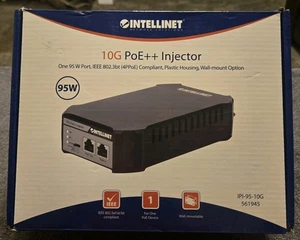 Intellinet 10G PoE++ Injektor 95W Kunststoff 4PPoE Interruttore 561945 Open Box - Picture 1 of 12