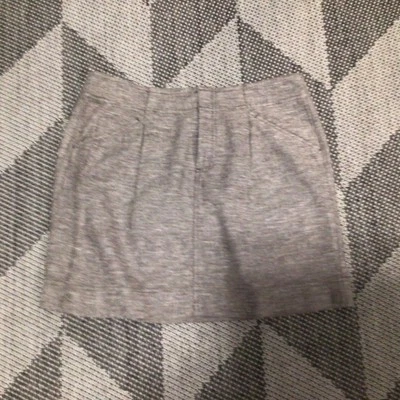 "Minifalda corta Ann Taylor con bolsillos delanteros planos algodón lino spandex 10 W34"" L17""" Foto 1 de 4