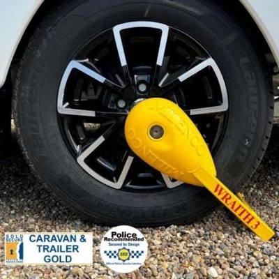 Milenco Wraith 3 Caravan Wheel Lock Clamp FOR CARAVANS ONLY