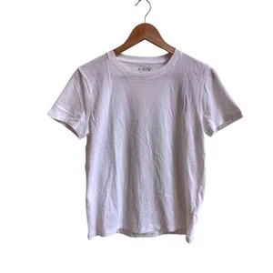 T-shirt donna J Crew bianca vintage jersey manica corta girocollo cotone taglia S - Foto 1 di 10