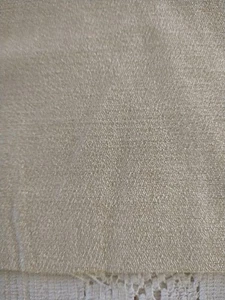 REMNANT Chenille Velvet Ivory Upholstery Fabric 47" long x 31" wide PLUS More - Picture 1 of 4