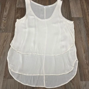 Veronica Beard Women's Size 12 Silk Tank Top Layered Sleeveless Blouse Ivory - Picture 1 of 11