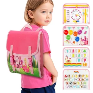 Toddler Busy Board Backpack Travel, Montessori Toys for 1-4 Year Old Toddlers... - Picture 1 of 6