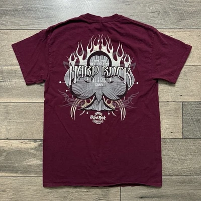 Camiseta De Colección Hard Rock Hotel & Casino Café Seminole Tampa Gráfica Granate Para Hombres M Foto 1 de 4