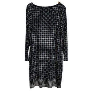 J. Jill Damen M Wearever M Langarm Bordeaux Print Kleid Business Freizeit - Bild 1 von 9