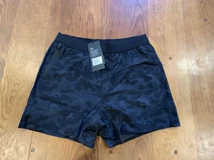 Ten Thousand Men 5 In Interval lined Active Shorts BlackCamo Medium Workout Gym - Picture 1 of 4