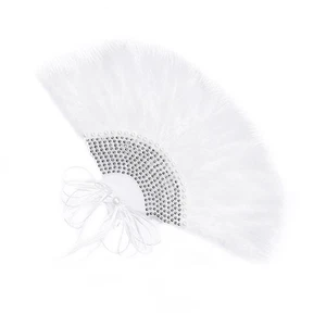 1PC Wedding Fan Vintage Elegant Handheld Fan Folding for Flapper Wedding Fans - Foto 1 di 11