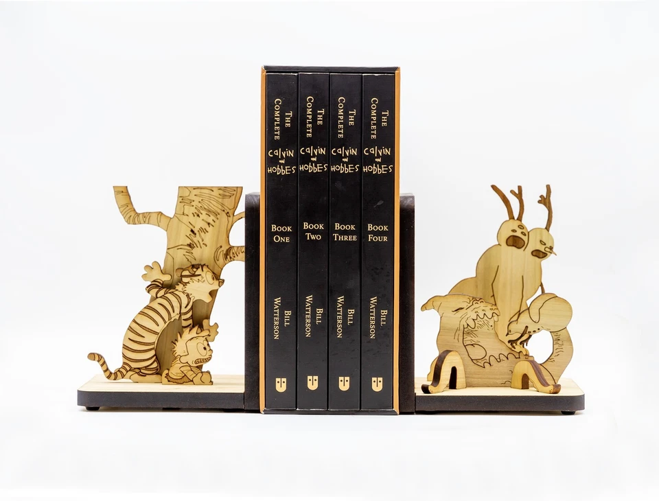 Sujetalibros de madera Boy and his Tiger Snow Day Killer Snowgoons Foto 1 de 4